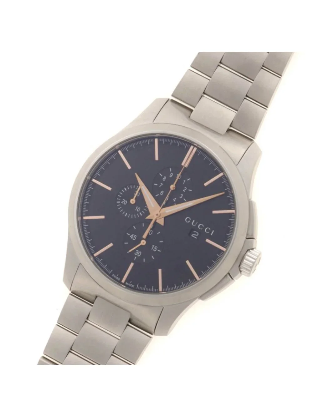Gucci G-Timeless Chrono 126.2 Watch Stainless Steel Black Quartz